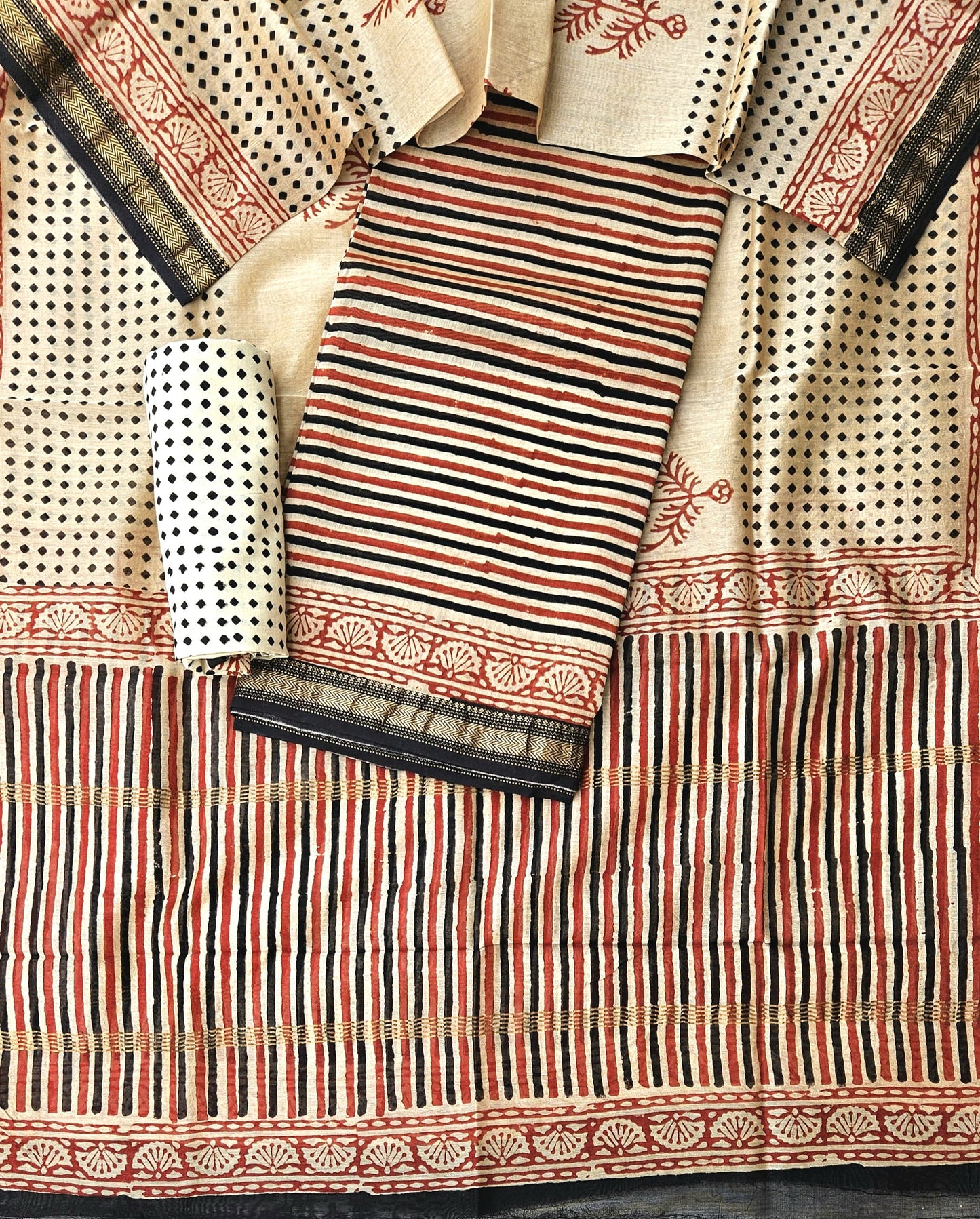 Exclusive Maheshwari silk suit Set