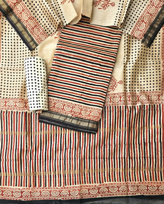 Exclusive Maheshwari silk suit Set