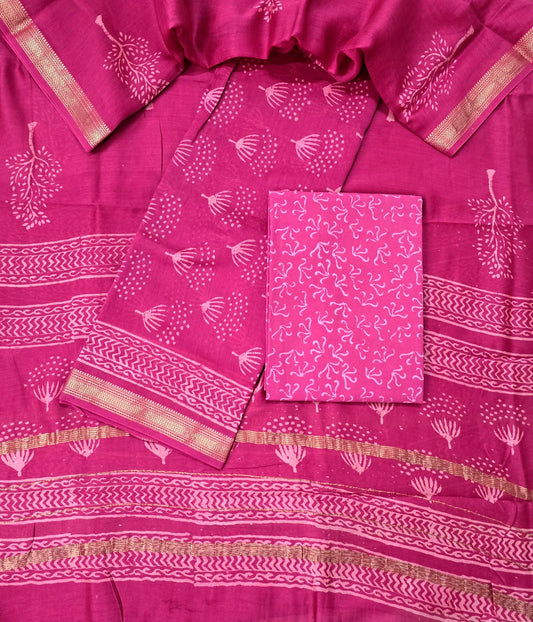Exclusive Maheshwari silk suit Set