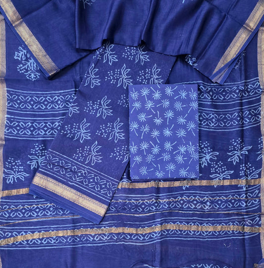 Exclusive Maheshwari silk suit Set