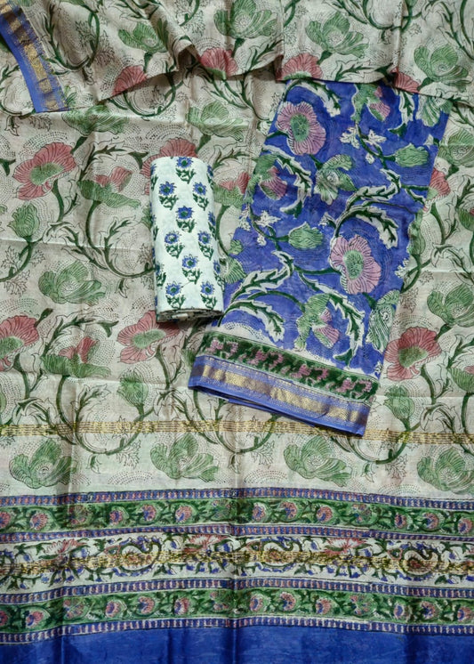 Exclusive Maheshwari silk suit Set
