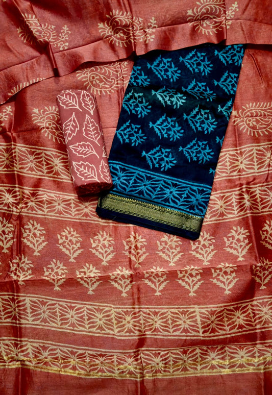Exclusive Maheshwari silk suit Set