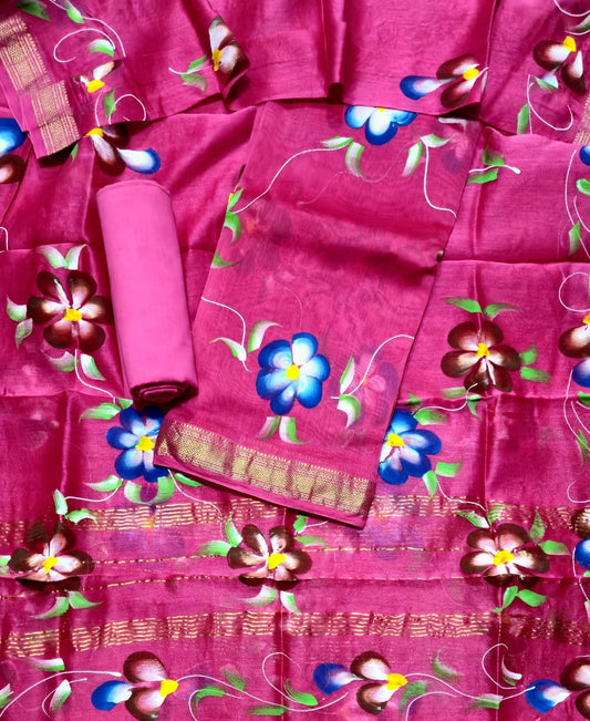 Exclusive Maheshwari silk suit Set