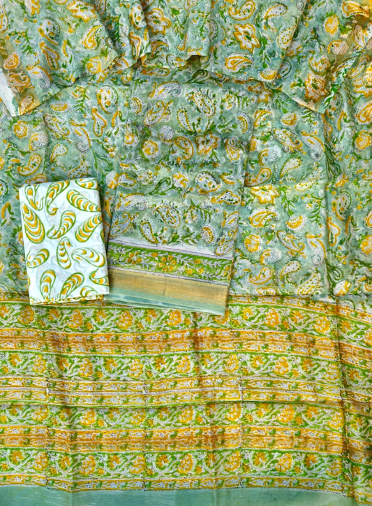 Exclusive Maheshwari silk suit Set