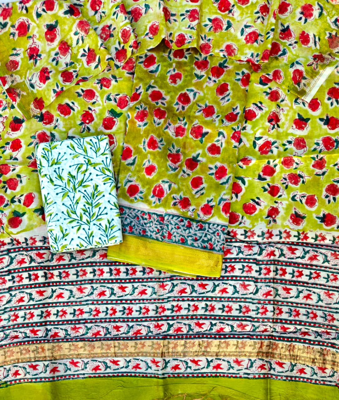 Exclusive Maheshwari silk suit Set