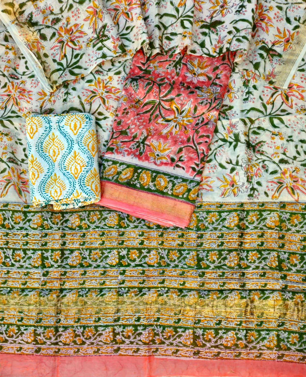 Exclusive Maheshwari silk suit Set