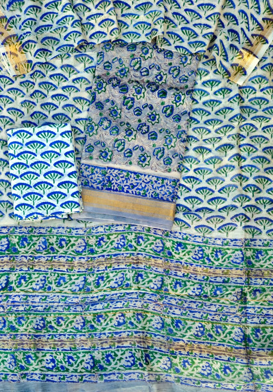 Exclusive Maheshwari silk suit Set