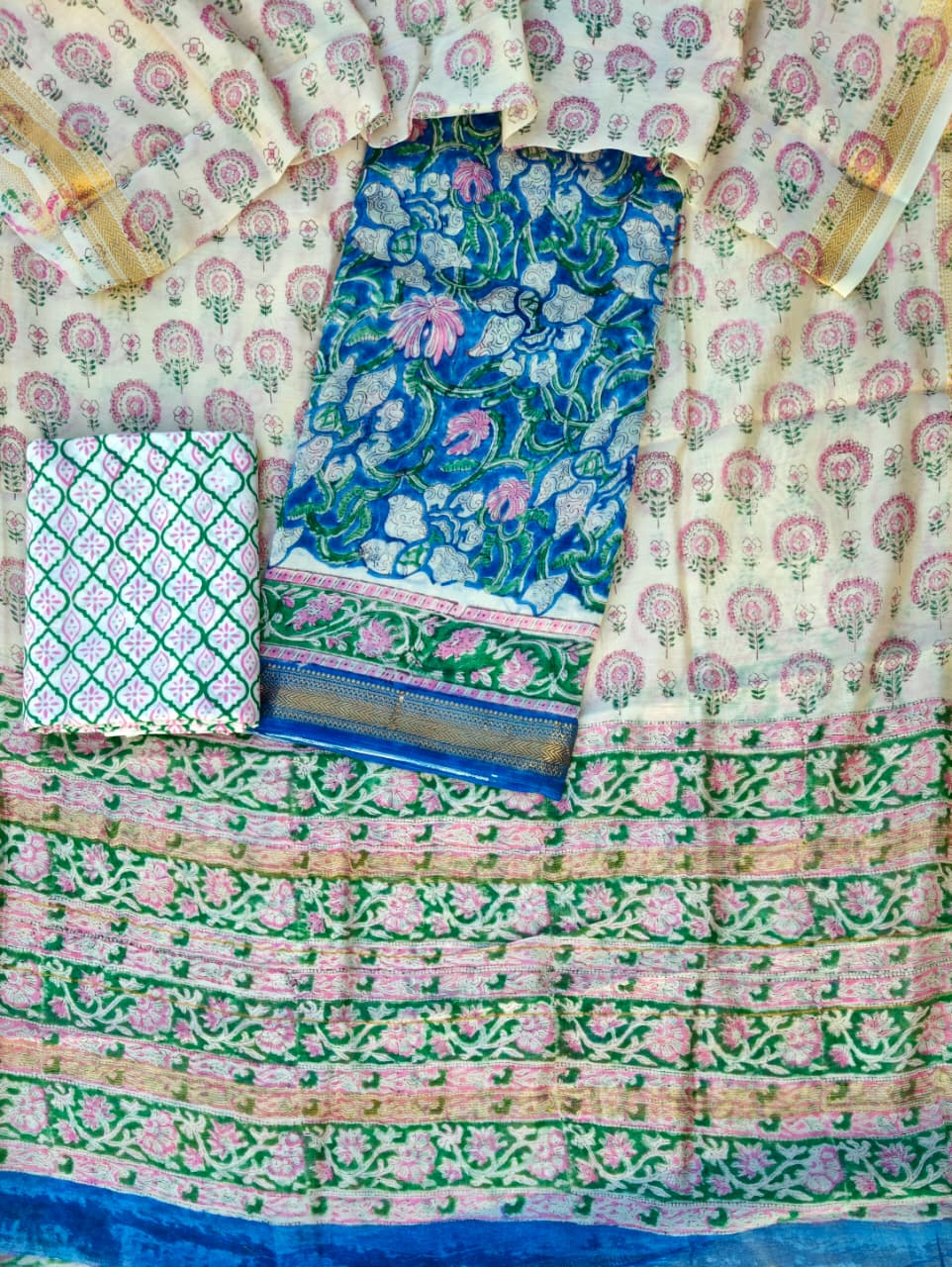 Exclusive Maheshwari silk suit Set