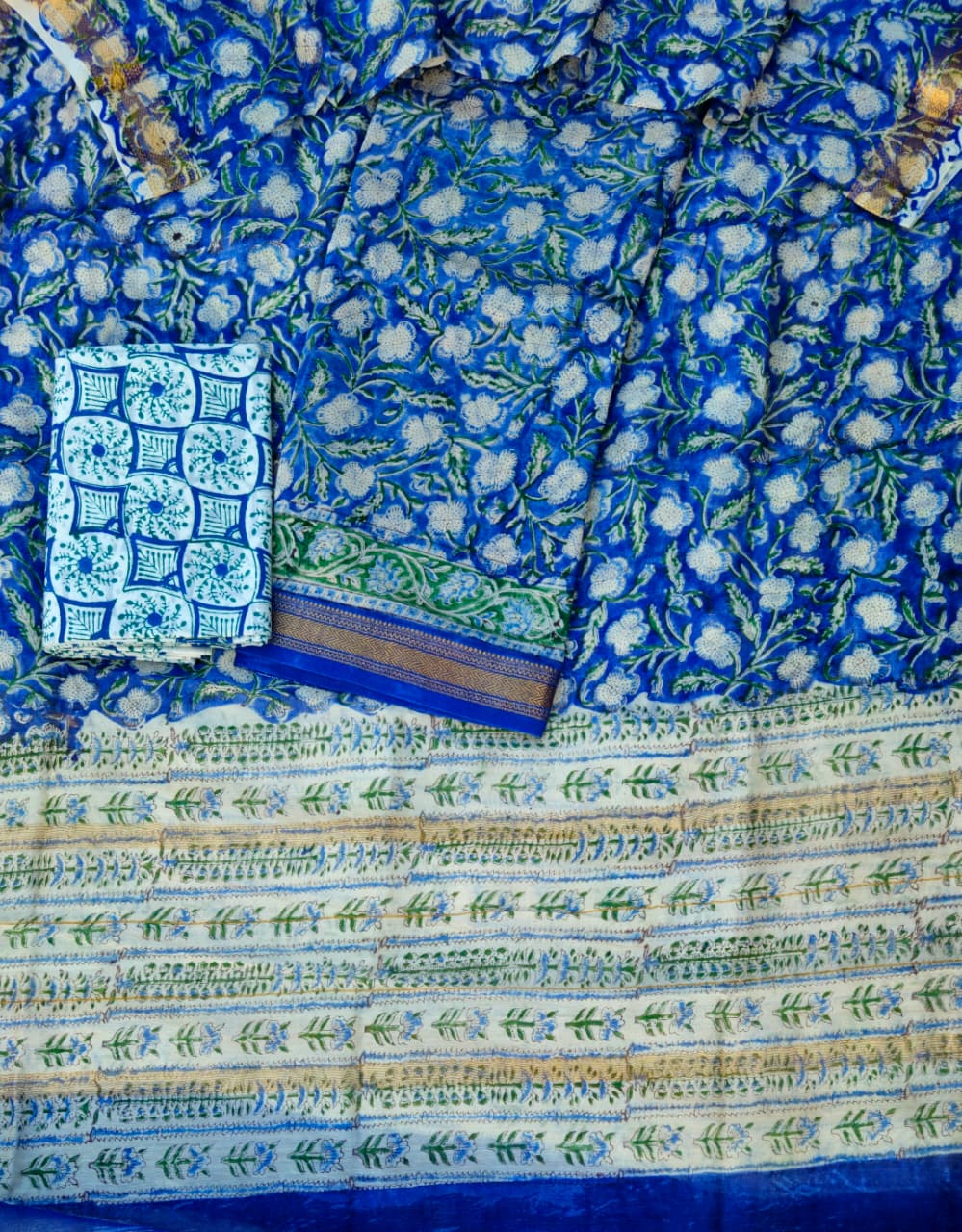 Exclusive Maheshwari silk suit Set