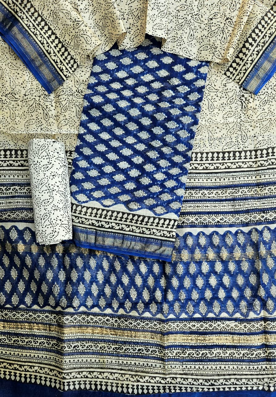 Exclusive Maheshwari silk suit Set