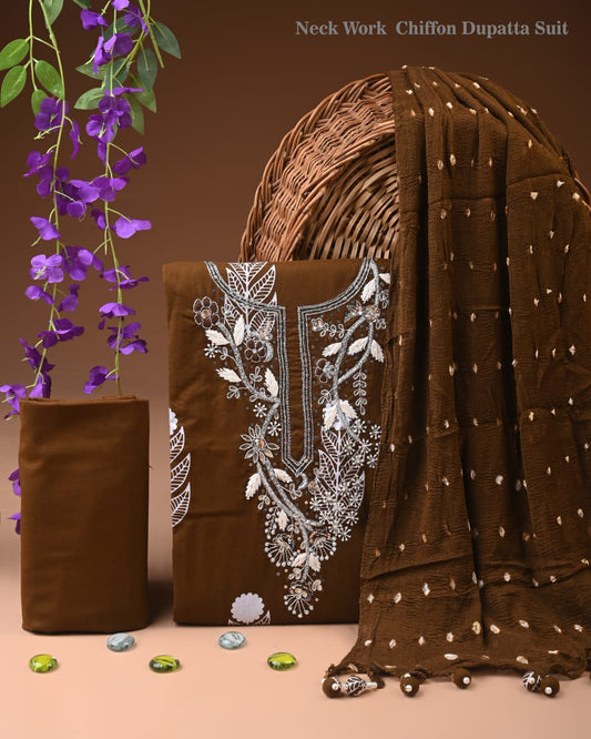 Premium Cotton Suit with Chiffon Dupatta – Zari Gotapatti Work (BACOTGC60)