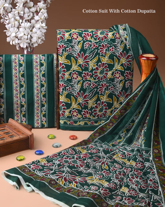 Premium Cotton Suit Set with Dupatta (BACOTCO17)
