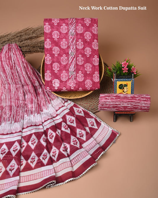 Premium Cotton Suit Set with Gota Patti Work (BACOTGH04)