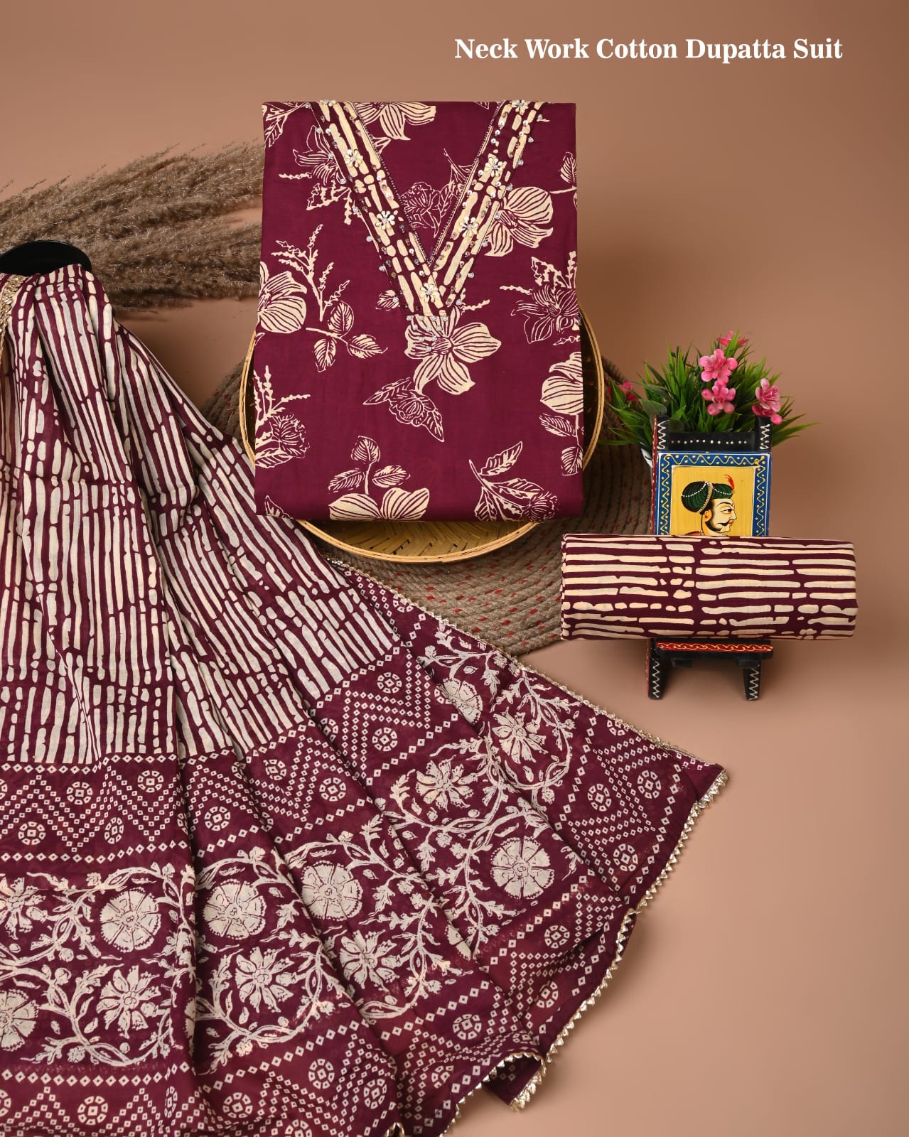 Premium Cotton Suit Set with Gota Patti Work (BACOTGH06)