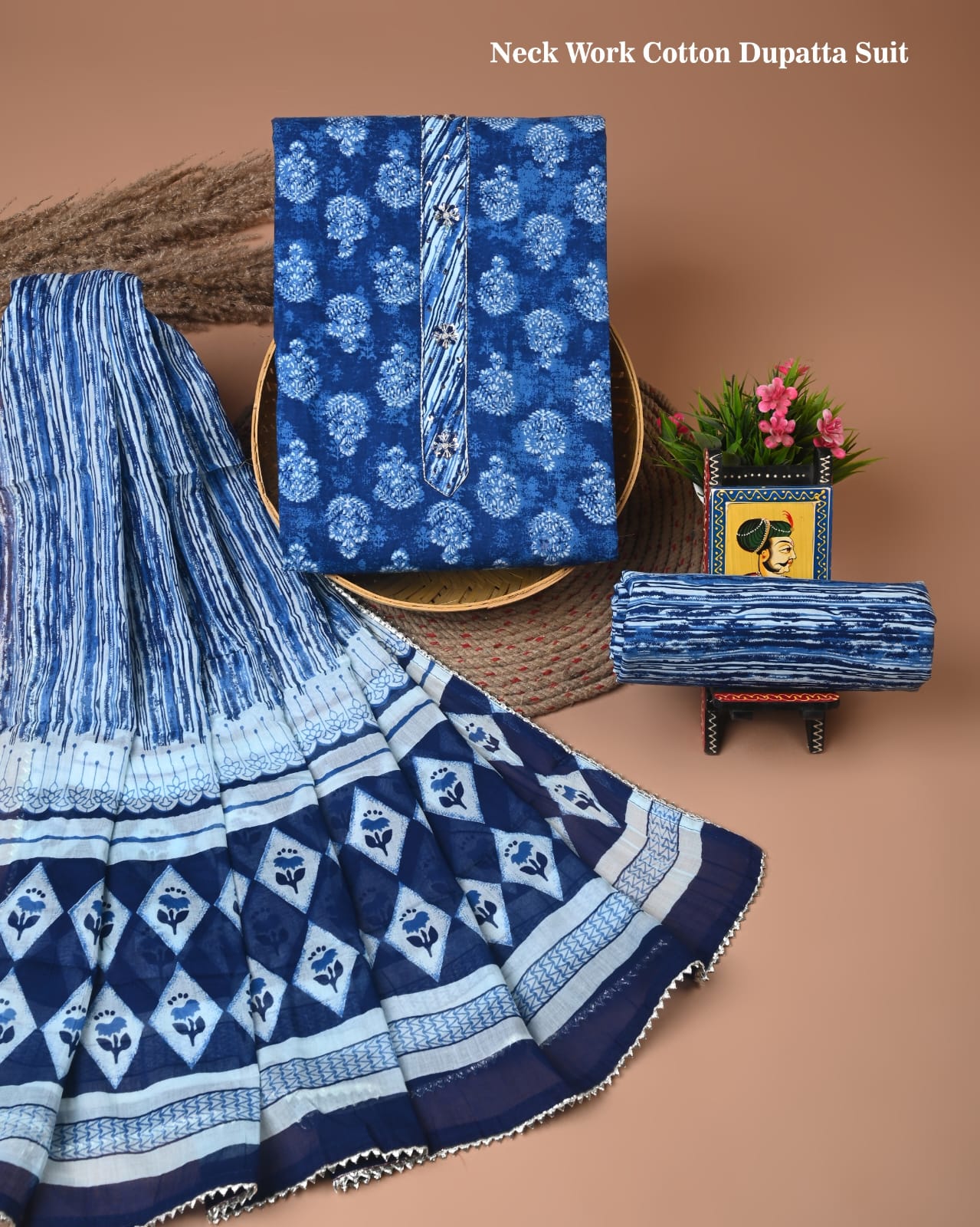 Premium Cotton Suit Set with Gota Patti Work (BACOTGH10)