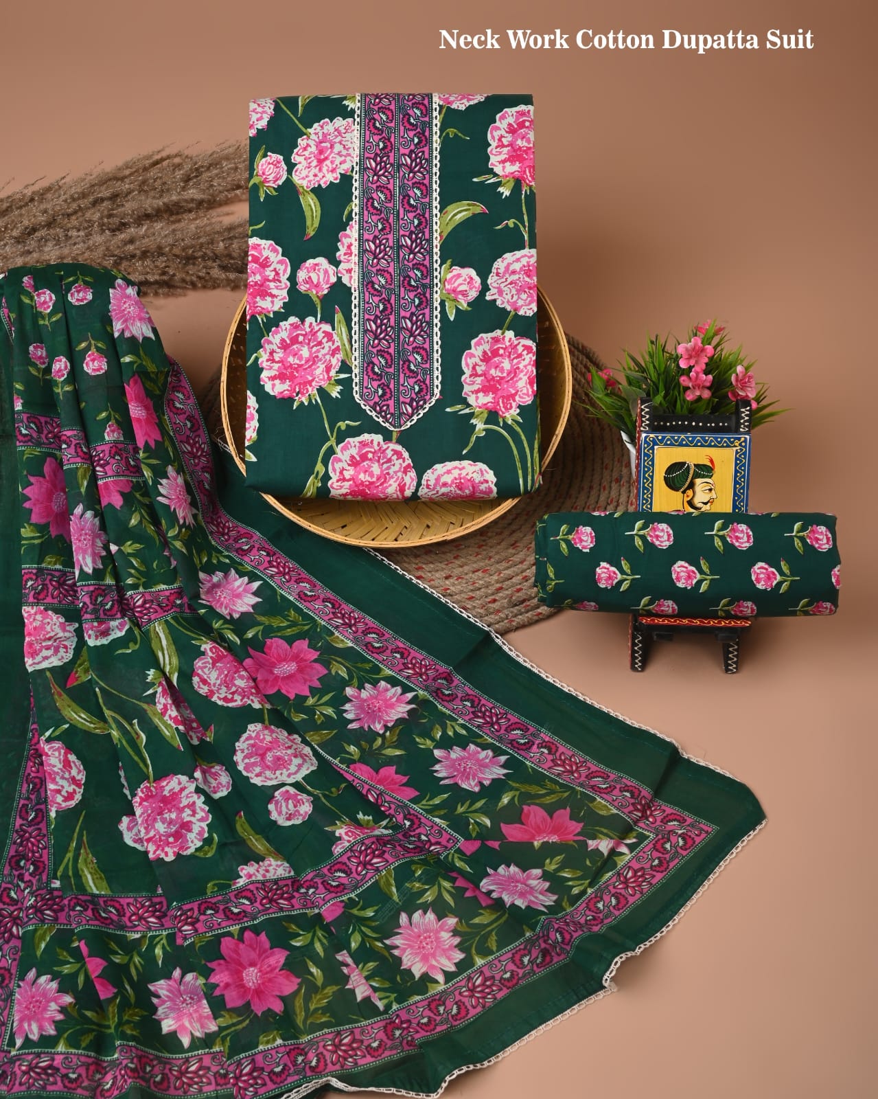 Premium Cotton Suit Set with Gota Patti Work (BACOTGH14)