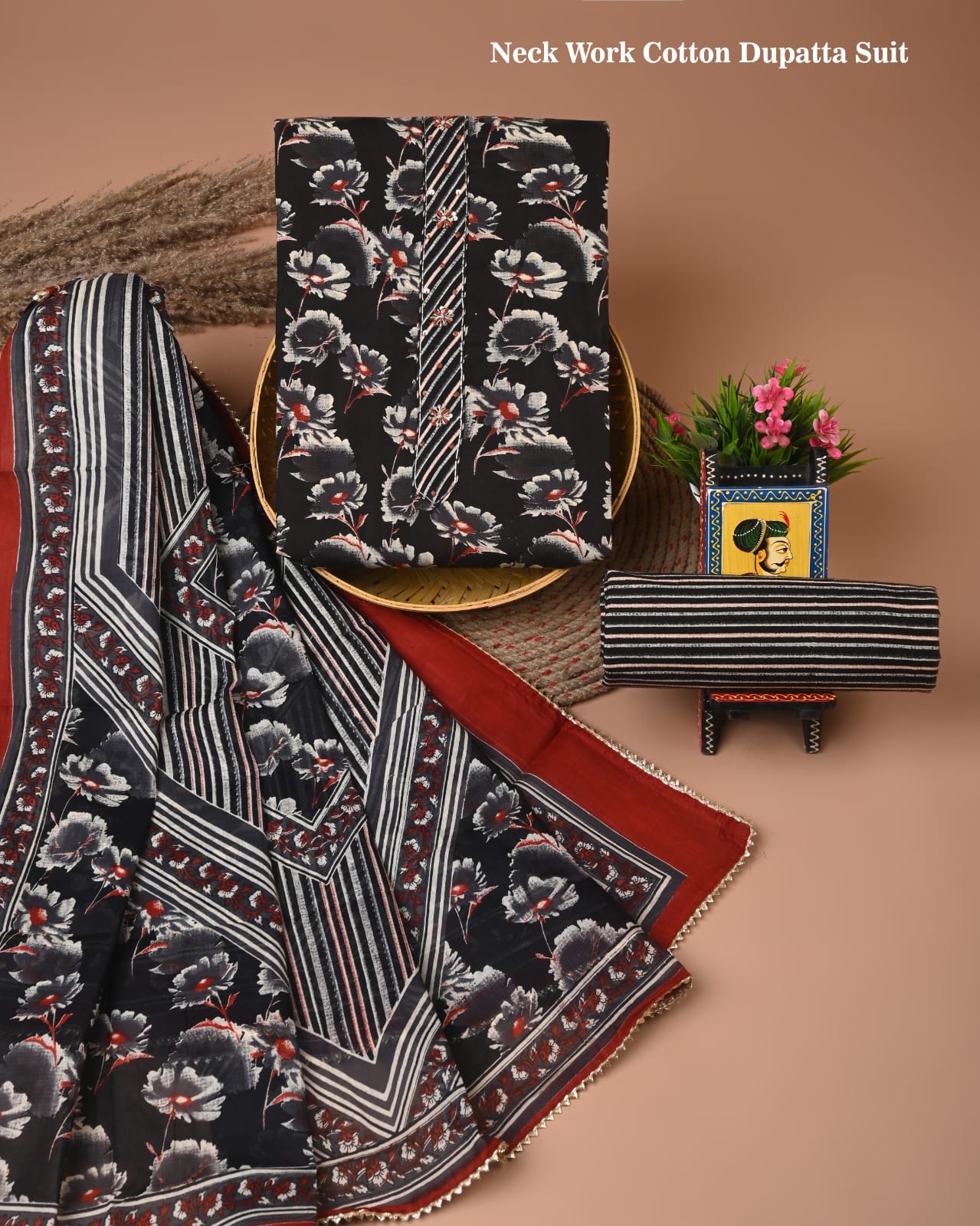 Premium Cotton Suit Set with Gota Patti Work (BACOTGH18)