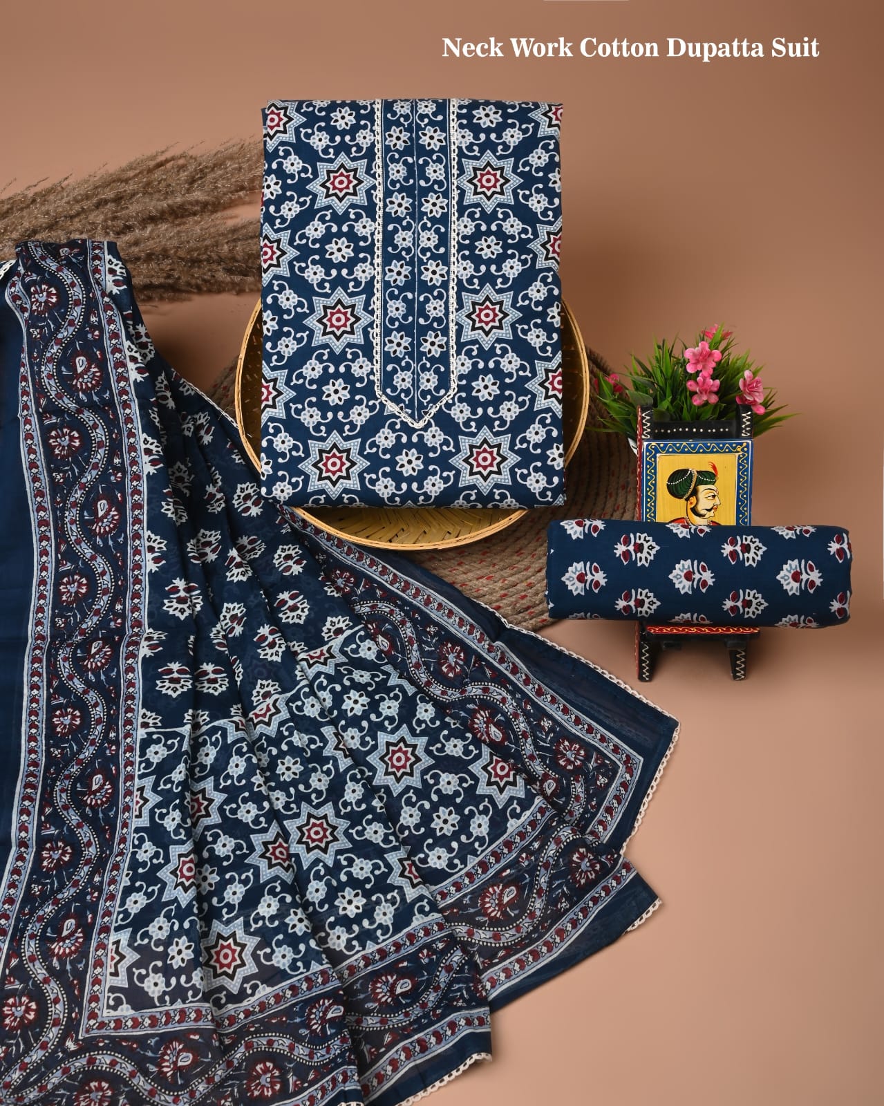 Premium Cotton Suit Set with Gota Patti Work (BACOTGH27)