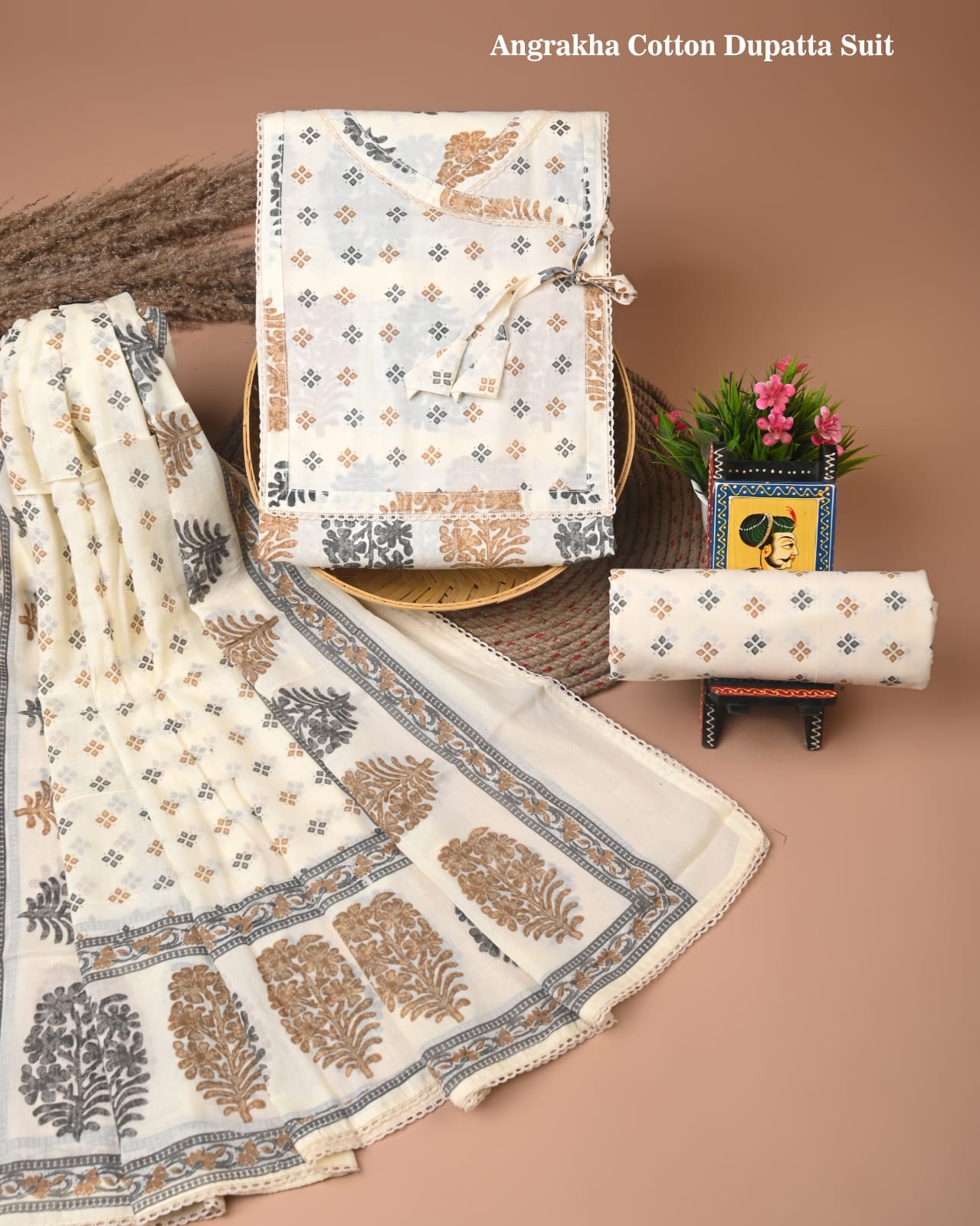 Premium Cotton Suit Set with Gota Patti Work (BACOTGH36)