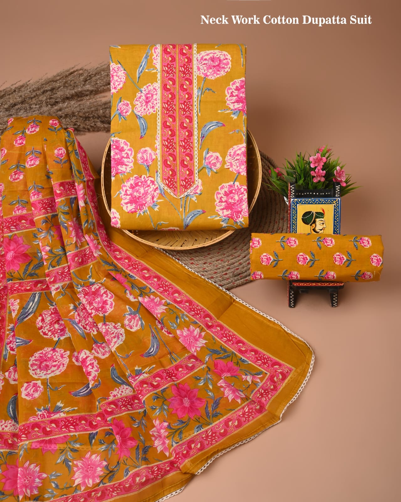 Premium Cotton Suit Set with Gota Patti Work (BACOTGH38)