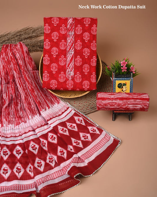 Premium Cotton Suit Set with Gota Patti Work (BACOTGH40)