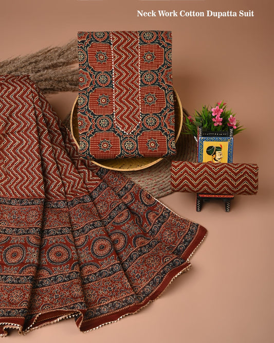 Premium Cotton Suit Set with Gota Patti Work (BACOTGH42)