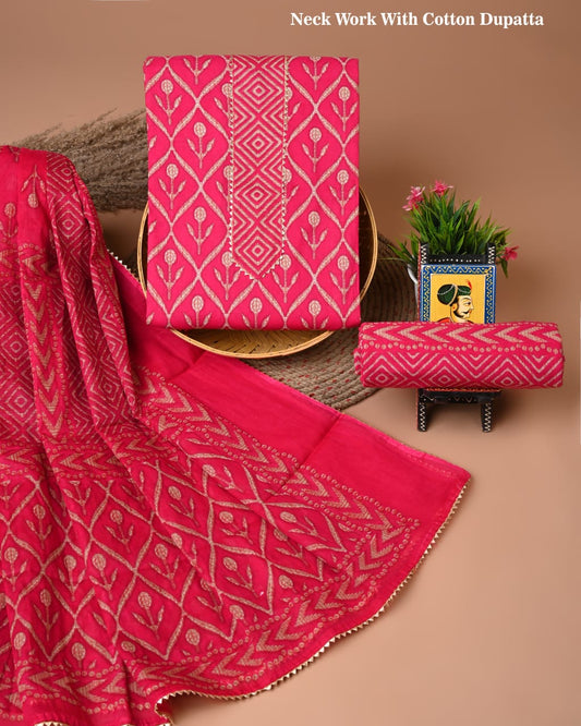 Premium Cotton Suit Set with Gota Patti Work (BACOTGH46)