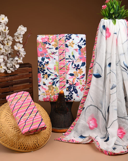 Premium Cotton Suit with Chiffon Dupatta – Zari Gotapatti Work (BACOTGC11)