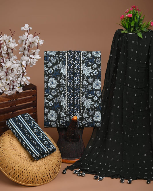 Premium Cotton Suit with Chiffon Dupatta – Zari Gotapatti Work (BACOTGC37)